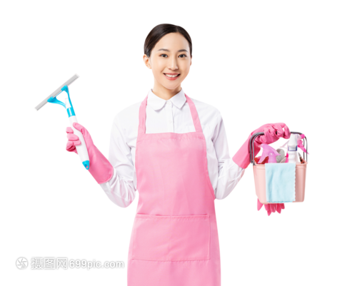 家政服務女性手提清潔工具